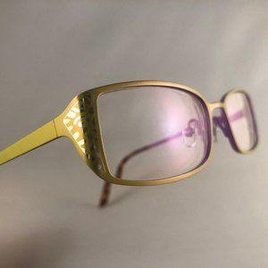 Ferrante 2136172 DM33463 LG/LPA Eyeglasses Frame Metal Green Purple 52-17-132